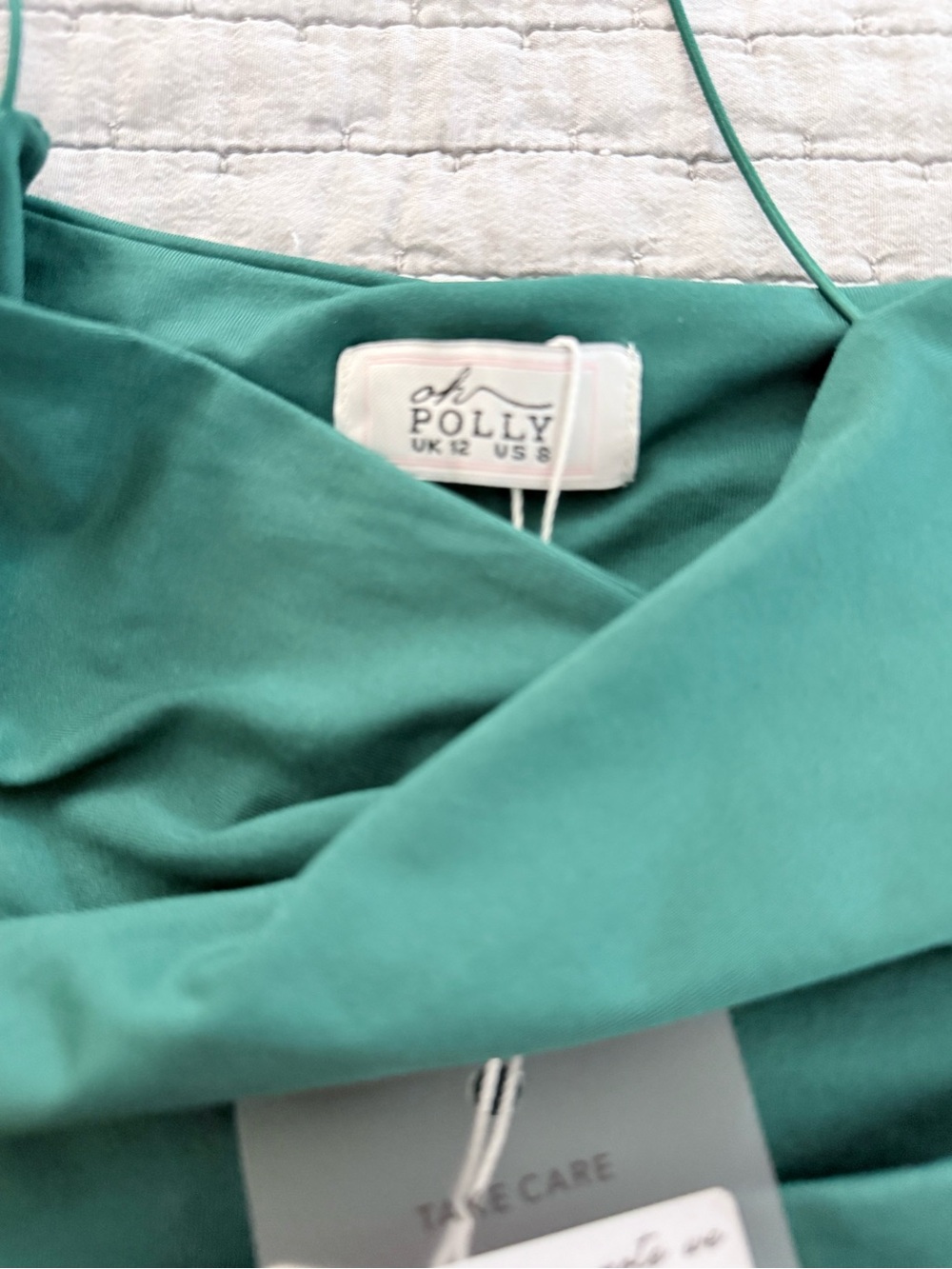 Green Ruched Spaghetti Strap Bodycon Dress - Picture 2 of 2